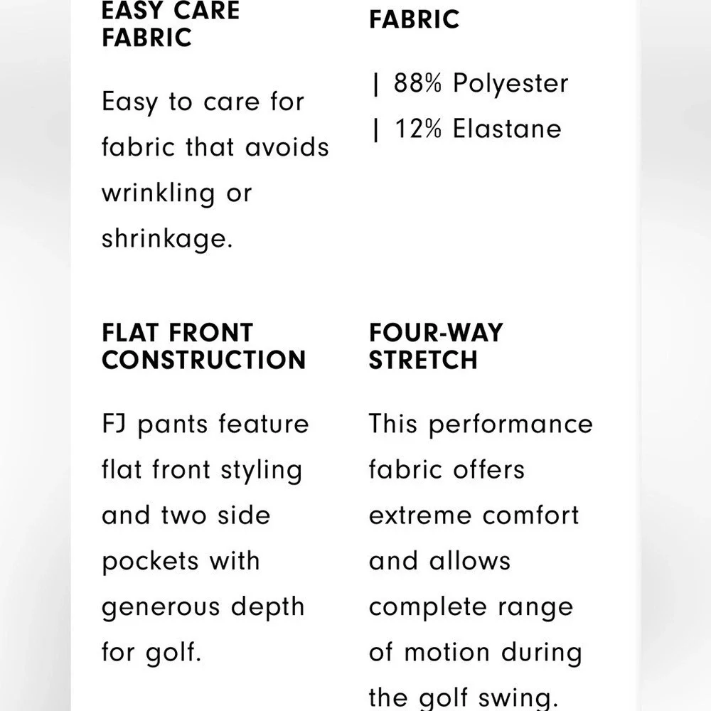 FootJoy Men 33x30 Khaki Golf 5-Pocket Pant-Previous Season Style‎